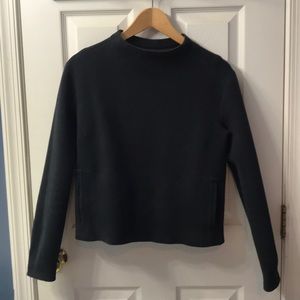 Mock French terry pullover